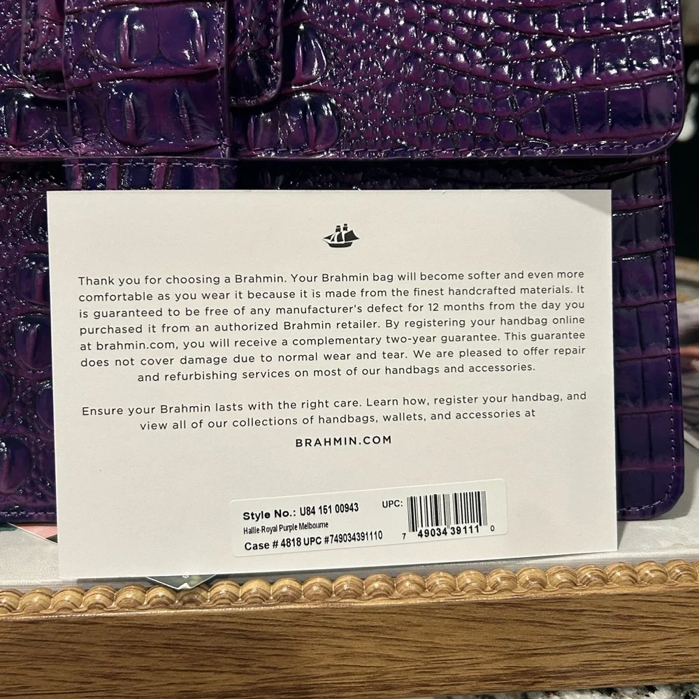 Brahmin Royal Purple Hallie - Picture 12 of 16